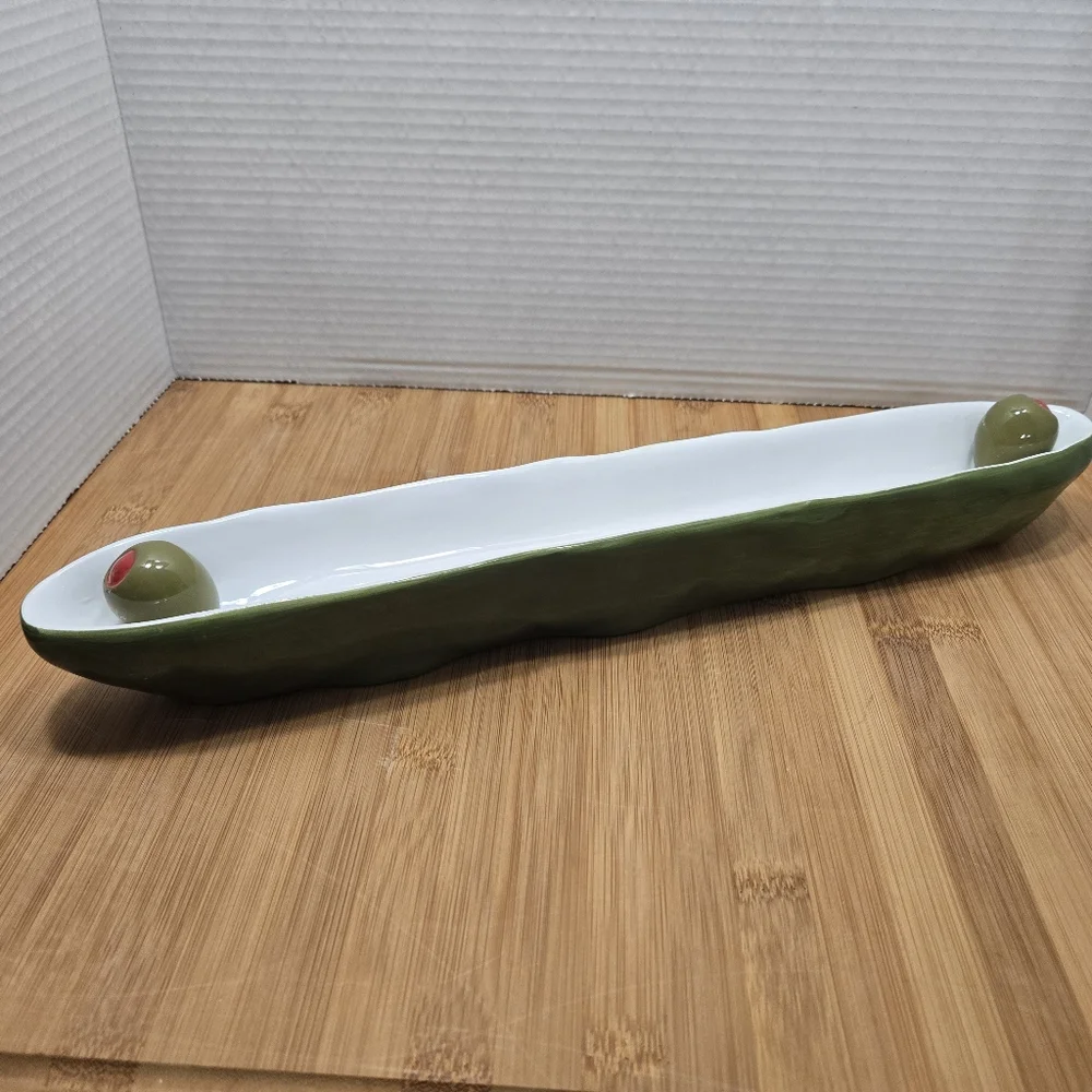 Bella Casa Olive Boat Olive Tray Appetizer Antipasto Charcuterie Party